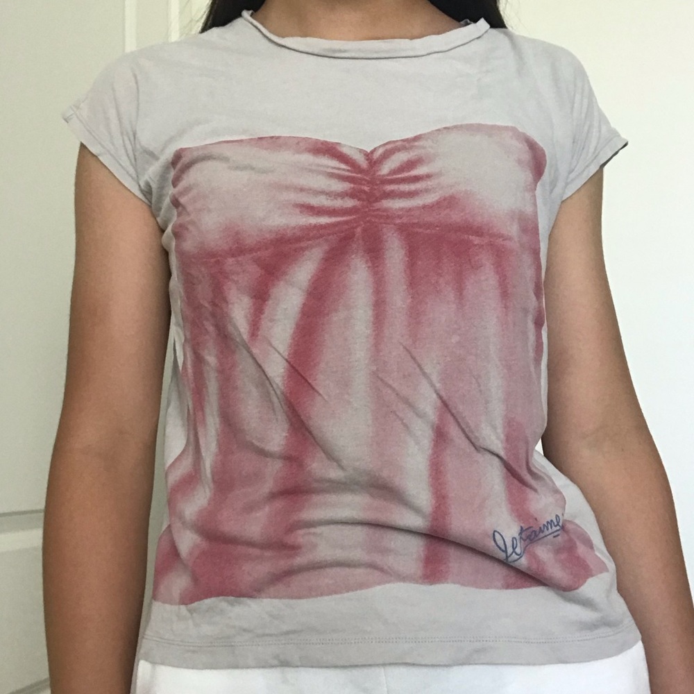 Women's T-Shirt with Strapless Top Graphic